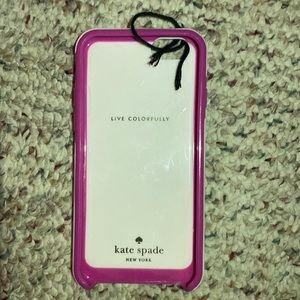 pink border white with black dotted phone case